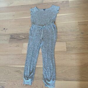 Express Gray Short Sleeve Jumpsuit Size Large NWT